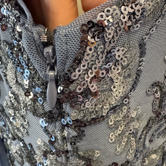 R&M RICHARDS Drape Back Sequin Embellished Gown - Picture 9 of 16